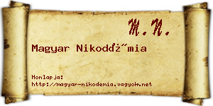 Magyar Nikodémia névjegykártya